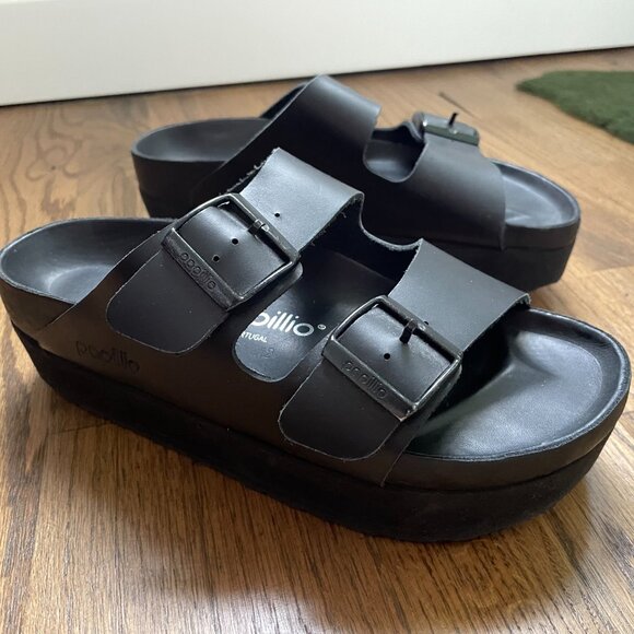 Birkenstock Black Sandals with Contoured Footbed - Picture 4 of 6
